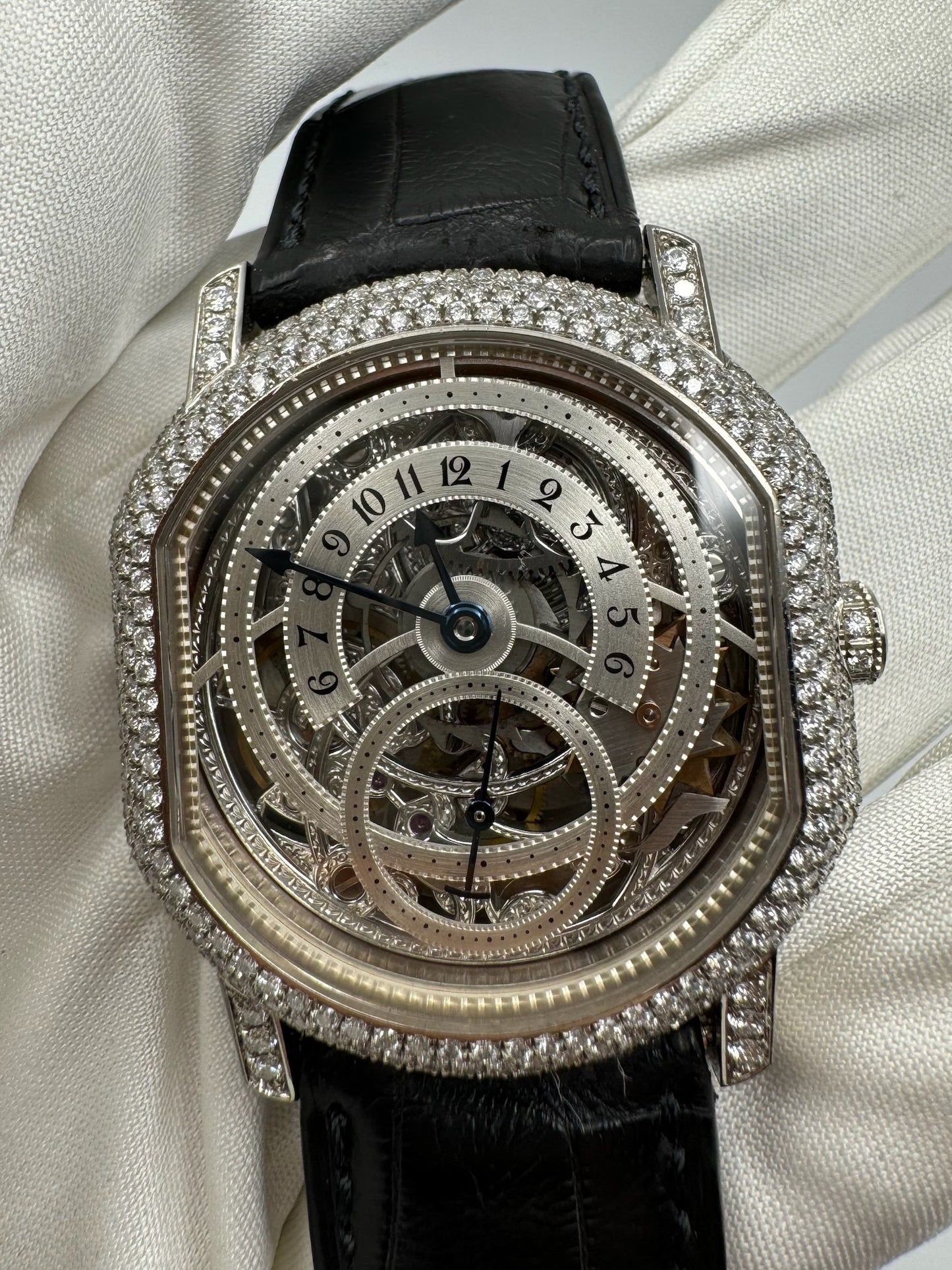 Daniel Roth Retrograde with White Gold Diamond Set Case