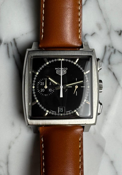 TAG Heuer Monaco Chronograph Steel Black Tritium Dial Limited Edition 5000pcs (Unpolished)
