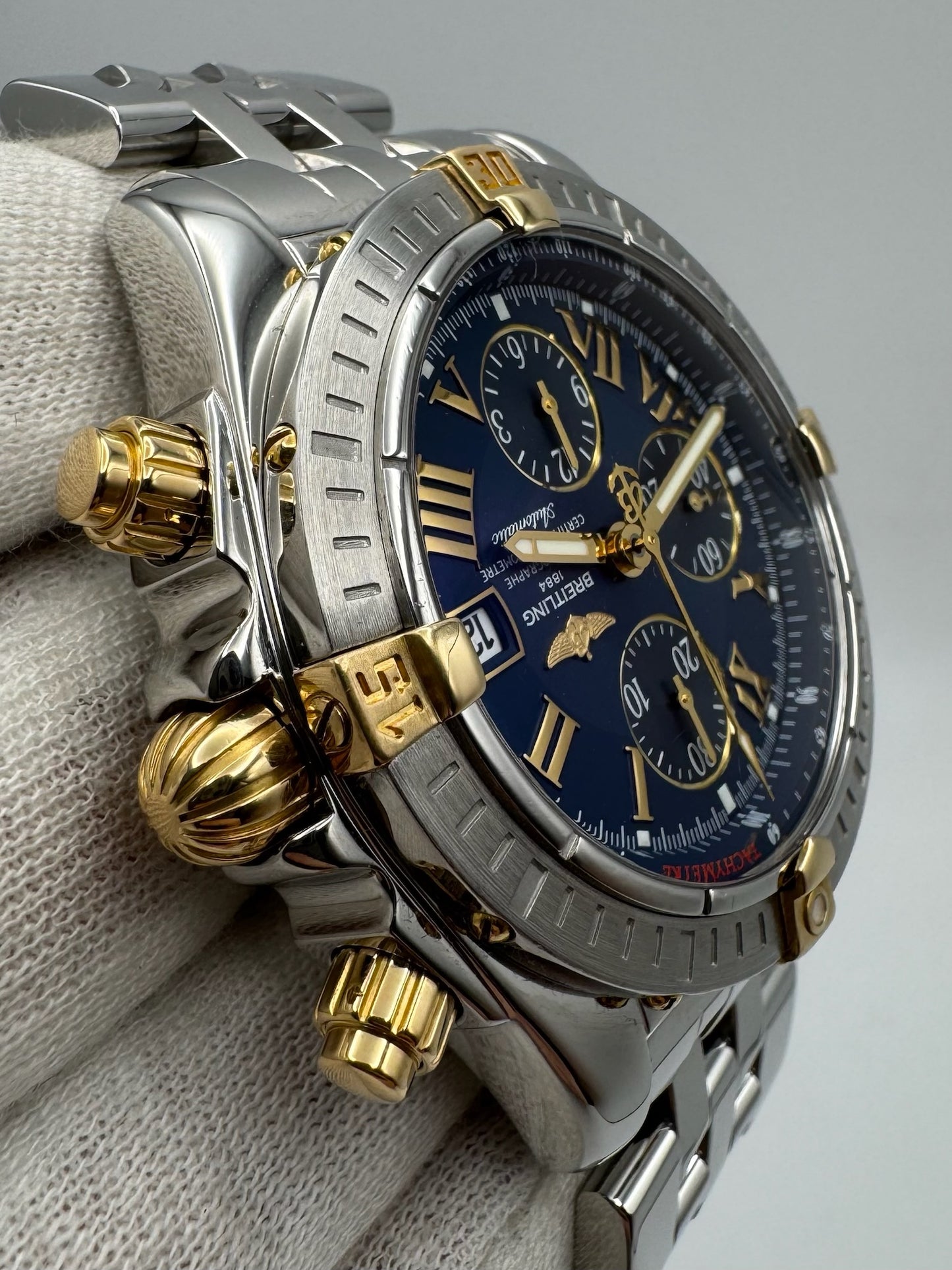 Breitling Chronomat Evolution Two Tone Blue Dial 2008 (Papers/Mint/Serviced)