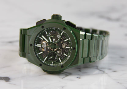 Hublot Big Bang Unico Full Green Ceramic 42 Skeleton Dial Limited Edition 250pcs 2022 (Papers/Mint)