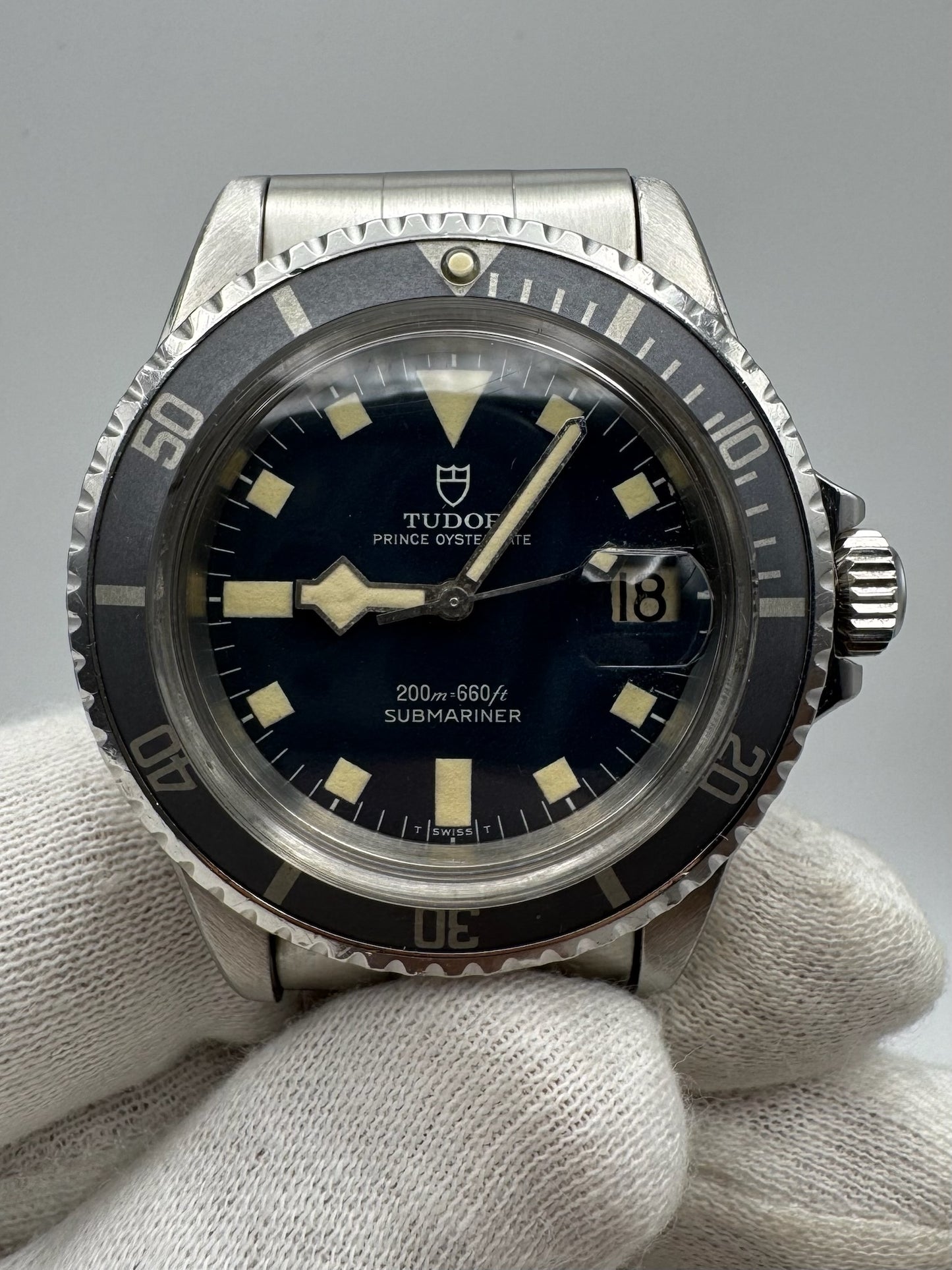 Tudor Submariner Snowflake Blue Dial Full Steel Faded Ghost Insert 1968
