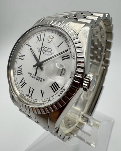 Rolex Datejust 36 Full Steel Jubilee with White Buckley Dial 1982