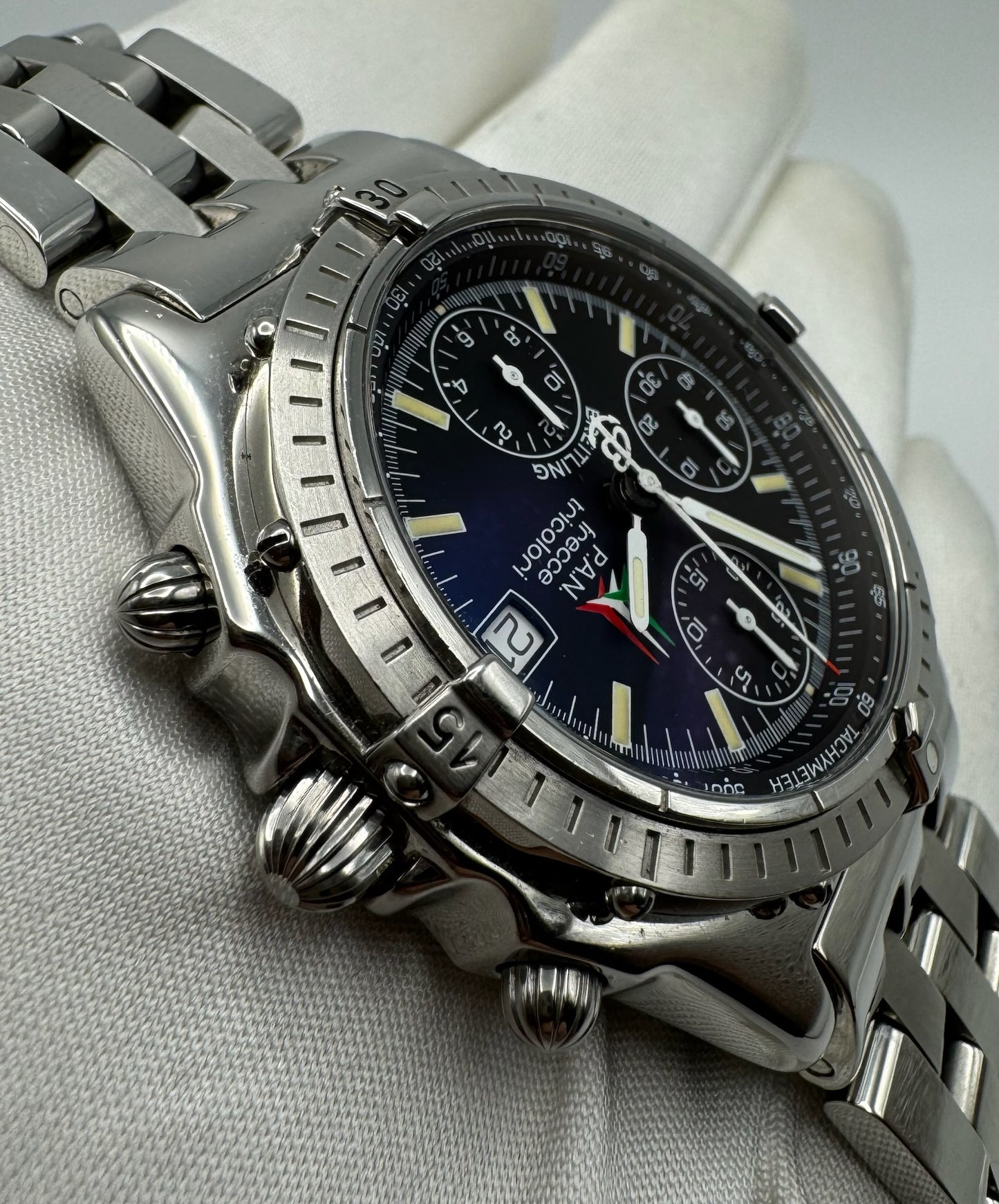 Breitling Chronomat Blackbird Frecce Tricolori Ltd Edition with Tritium Dial