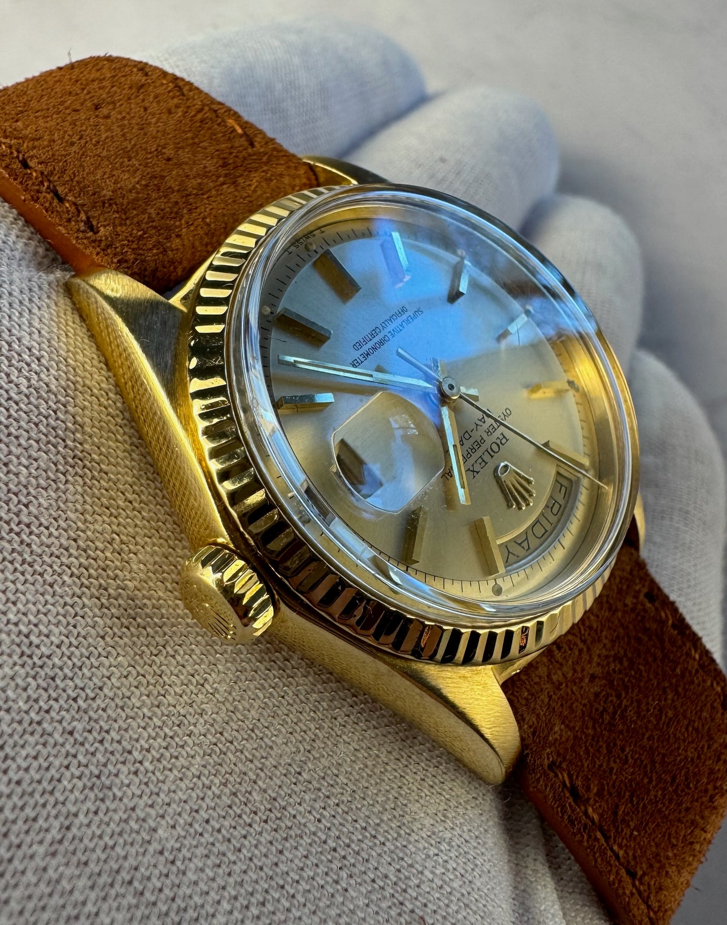 Rolex Day-Date 36 Yellow Gold with Champagne Dial 1969