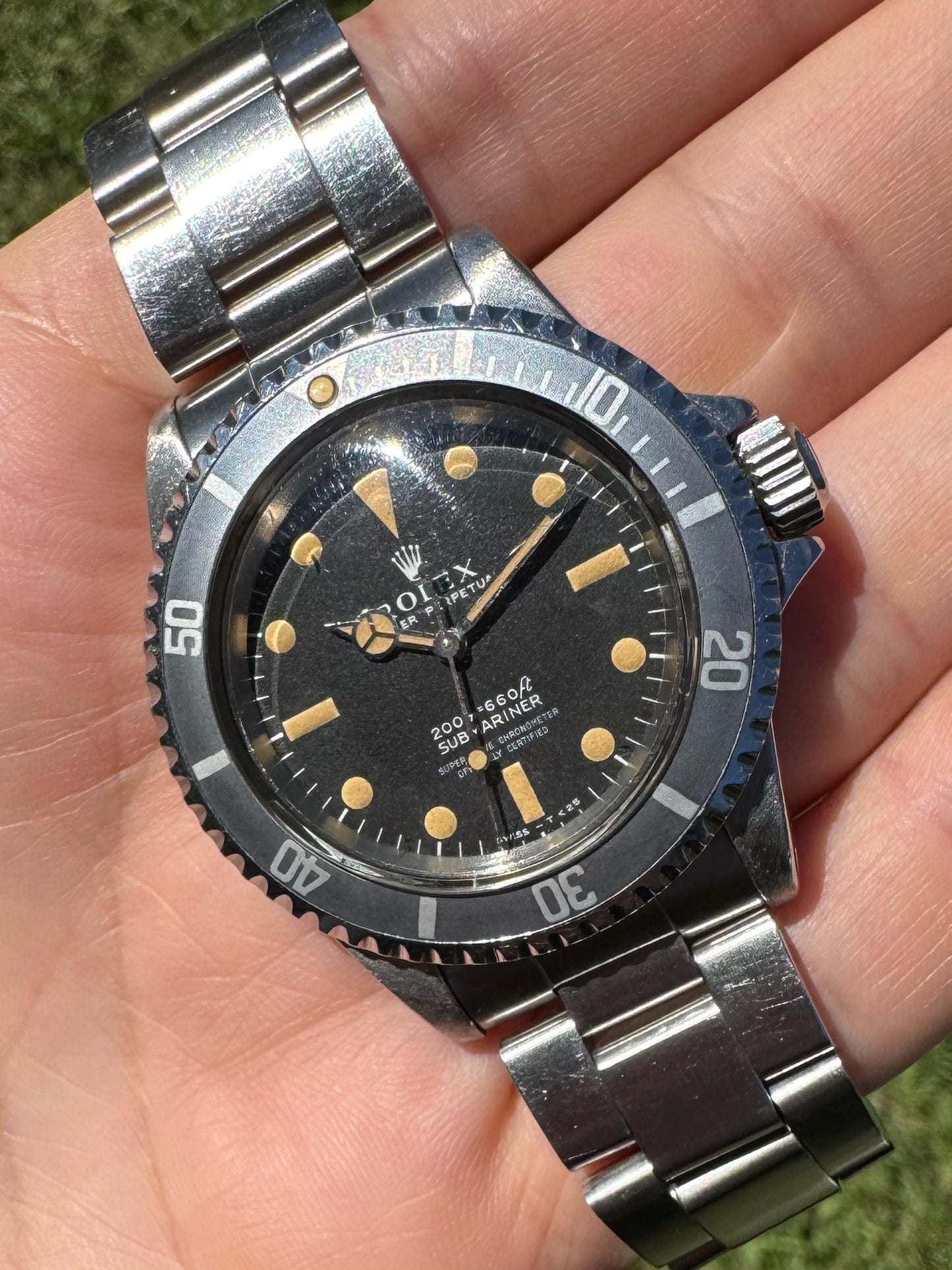 Rolex Submariner 5512 No Date “Meters First” Pumpkin Patina Zinc Sulfide 1968 (Full-Set/Serviced)