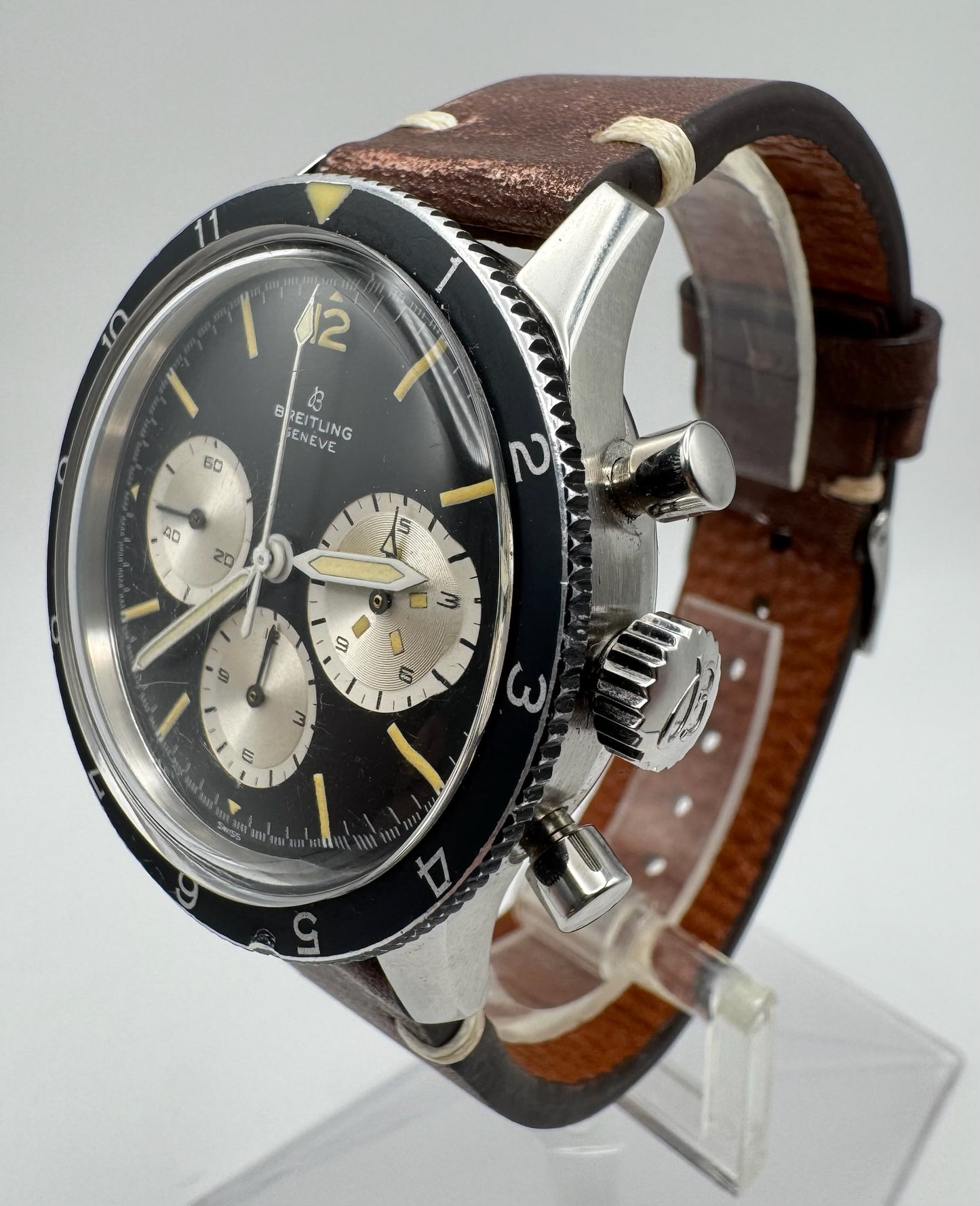 Breitling Co-Pilot Steel 42 Chronograph Yellow Patina (Serviced)