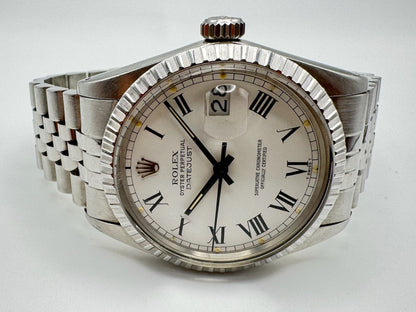 Rolex Datejust 36 Full Steel Jubilee with White Buckley Dial 1982