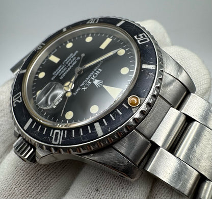 Rolex Submariner Date 16800 Full Steel Matte Dial Ghost Insert Original Owner 1982 (Full-Set/Unpolished/Serviced)