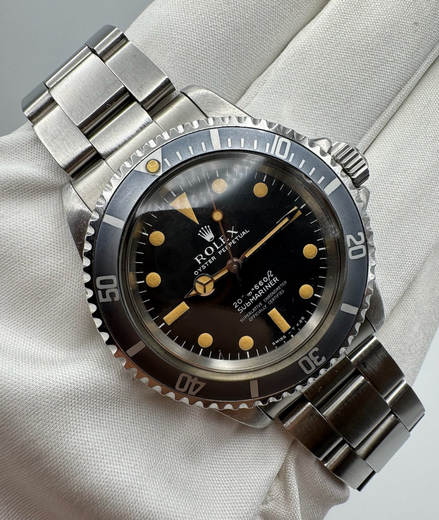 Rolex Submariner 5512 No Date “Meters First” Pumpkin Patina Zinc Sulfide 1968 (Full-Set/Serviced)