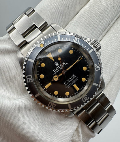 Rolex Submariner 5512 No Date “Meters First” Pumpkin Patina Zinc Sulfide 1968 (Full-Set/Serviced)