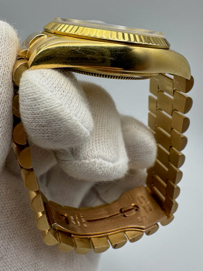 Rolex Day-Date 36 Full Yellow Gold White Cream Dial Roman Numerals 1985 (Serviced)