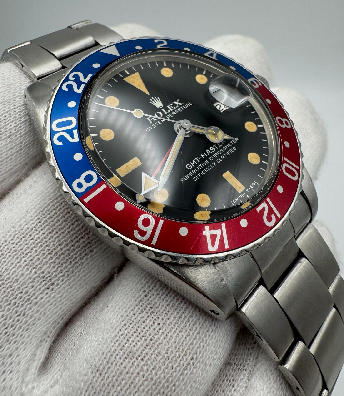 Rolex GMT-Master 1675 MK2.5 Very Rare Nice Patina Red Back Pepsi Insert 1971