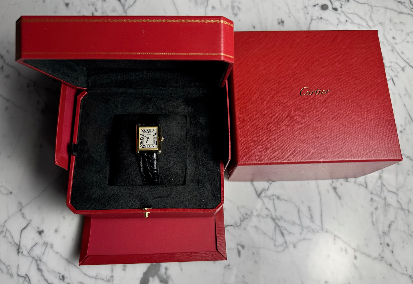 Cartier Tank Solo Medium Size Yellow Gold (Box)