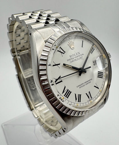 Rolex Datejust 36 Full Steel Jubilee with White Buckley Dial 1982