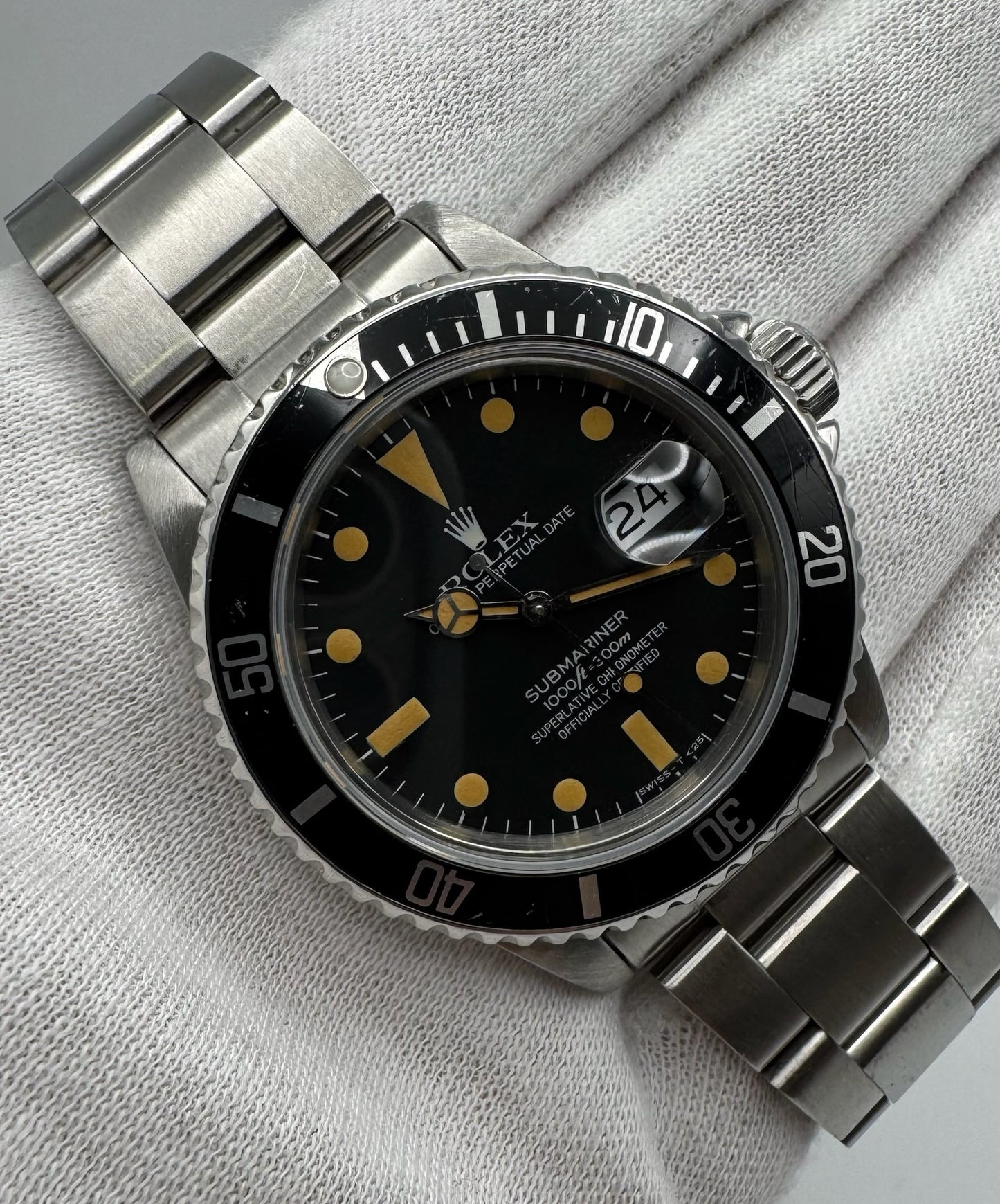 Rolex Submariner 16800 Matte Dial Pumpkin Patina 1982 (Serviced)