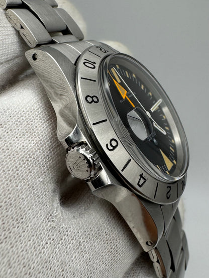 Rolex Explorer II 1655 Steve Mc Queen 1655 Full Steel Yellow Patina MK1 Straight Hand 1972 (Box/Mint/Serviced)