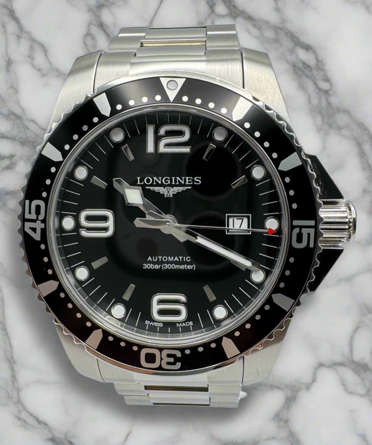 Longines HydroConquest Steel 44 Black Dial (Full-Set/Unpolished)
