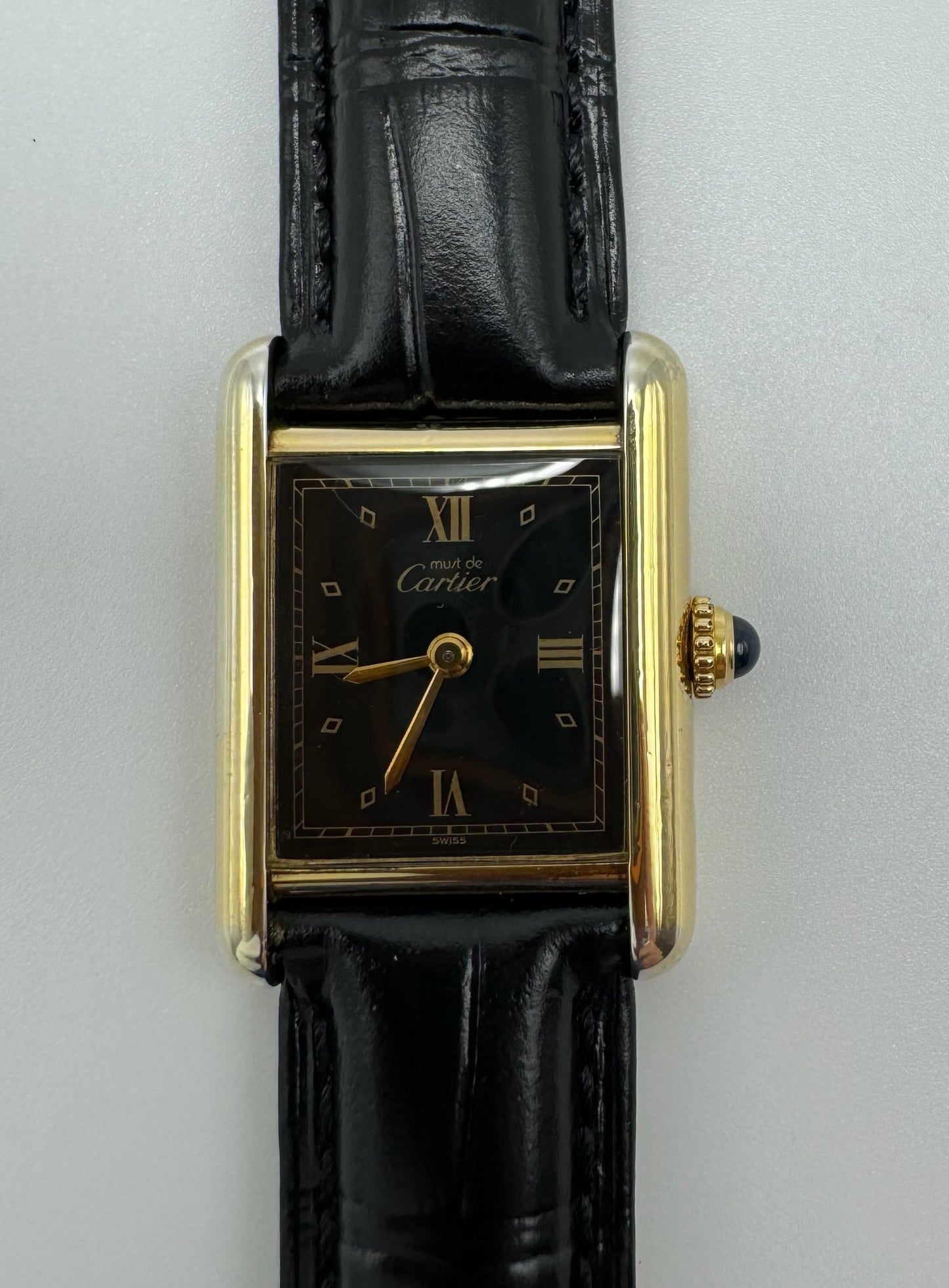 Cartier Tank Vermeil with Black Dial