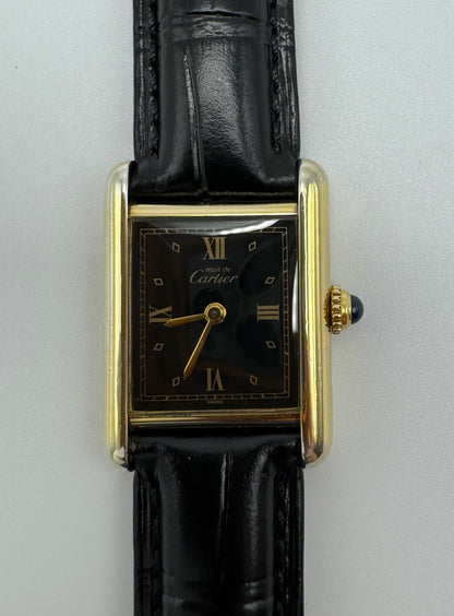 Cartier Tank Vermeil with Black Dial