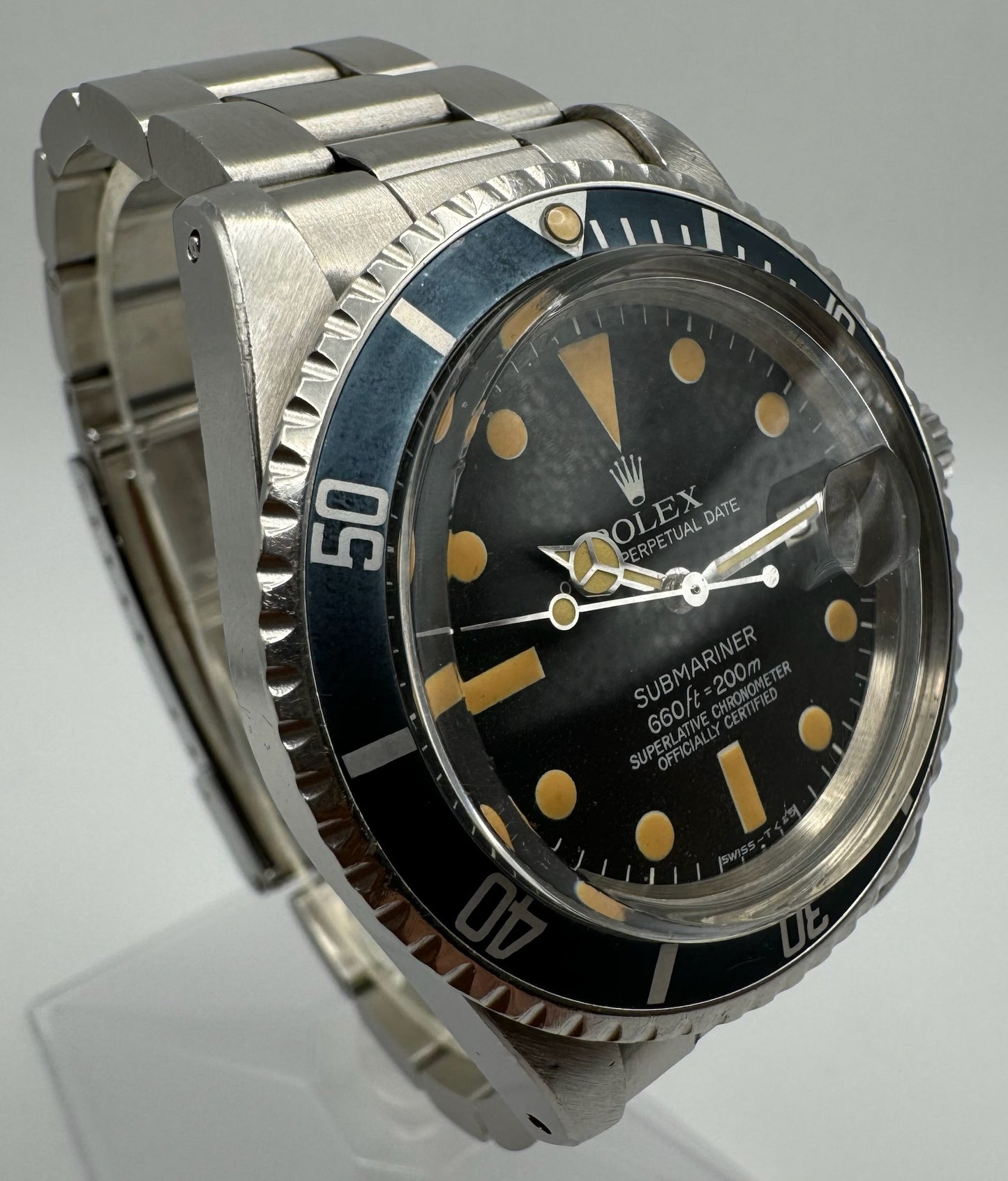 Rolex Submariner Date 1680 Crazy Patina Blue Insert (Unpolished/Full-Set)