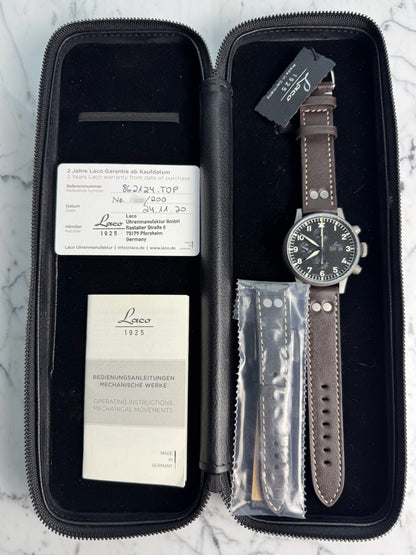 Laco Pilot München Chronograph Automatic 2020 Ltd Edition 200 Pcs (Full-Set/Unworn NOS)