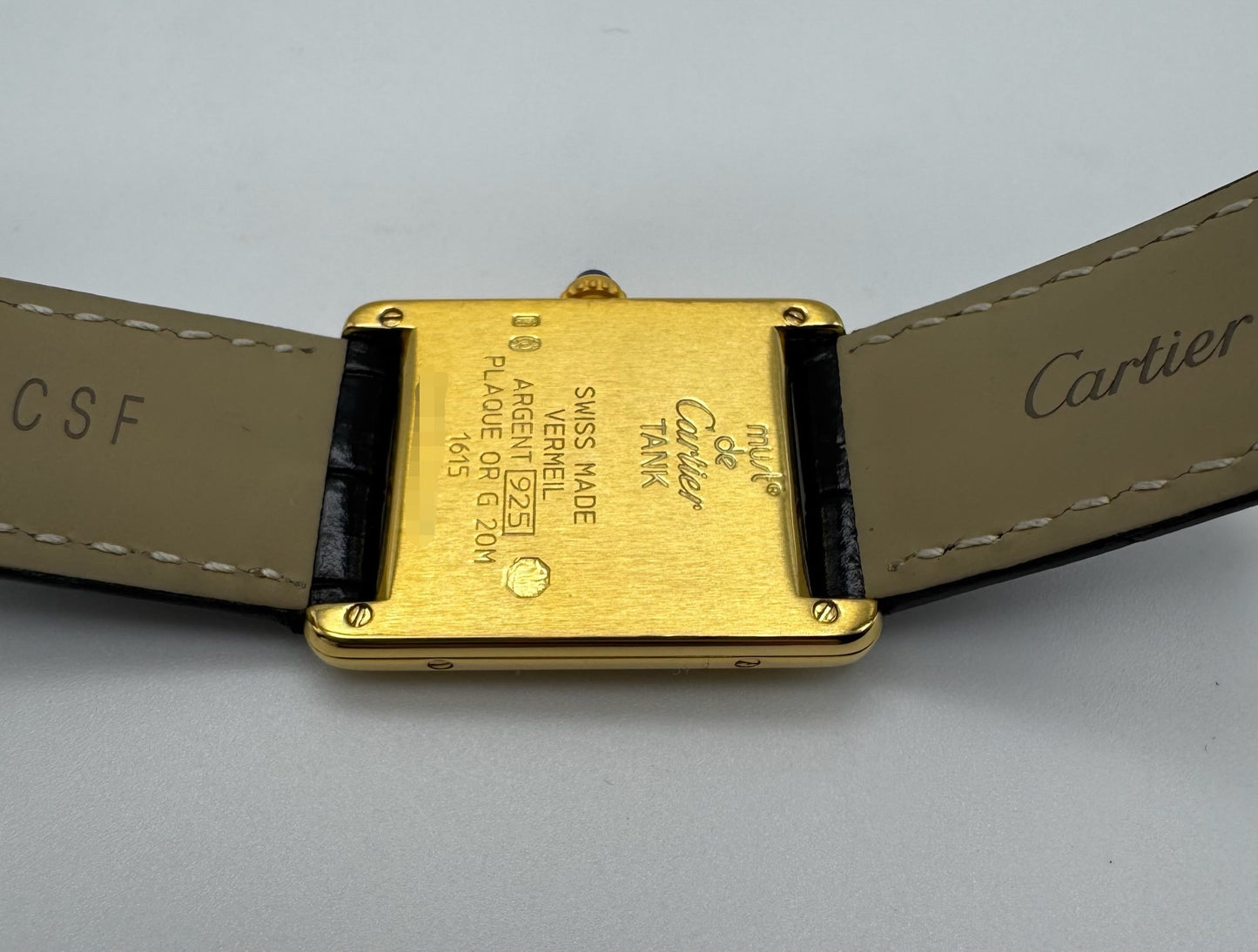 Cartier Tank Vermeil Gold Plated White Dial (Mint)