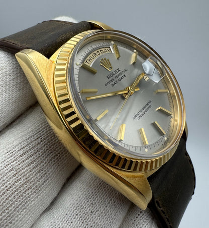Rolex Day-Date 36 18K Yellow Gold Head Very Rare Dark Grey Dial 1973 (Serviced)