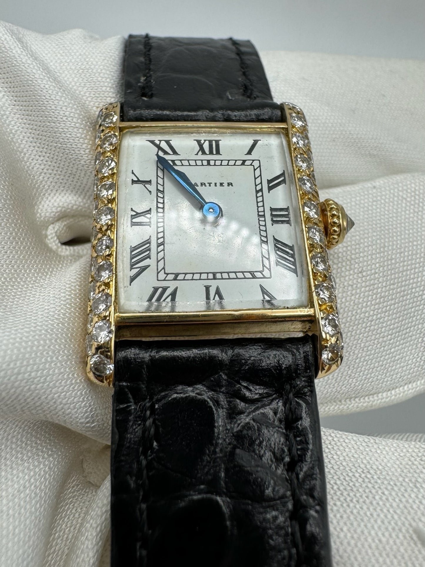 Cartier Tank Louis Cartier Factory Diamonds