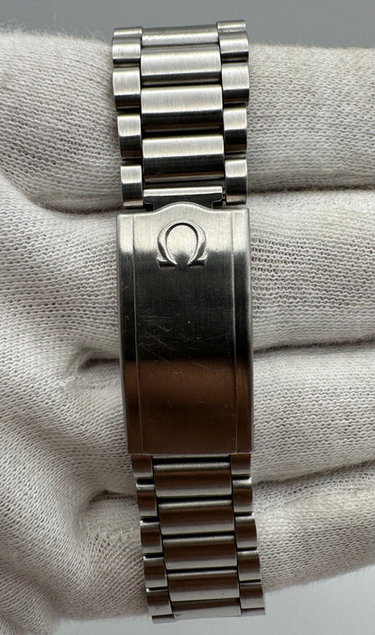 Omega Speedmaster Professional Moonwatch Full Steel Ghost Bezel Yellow Patina Step Dial 1969 (Serviced)