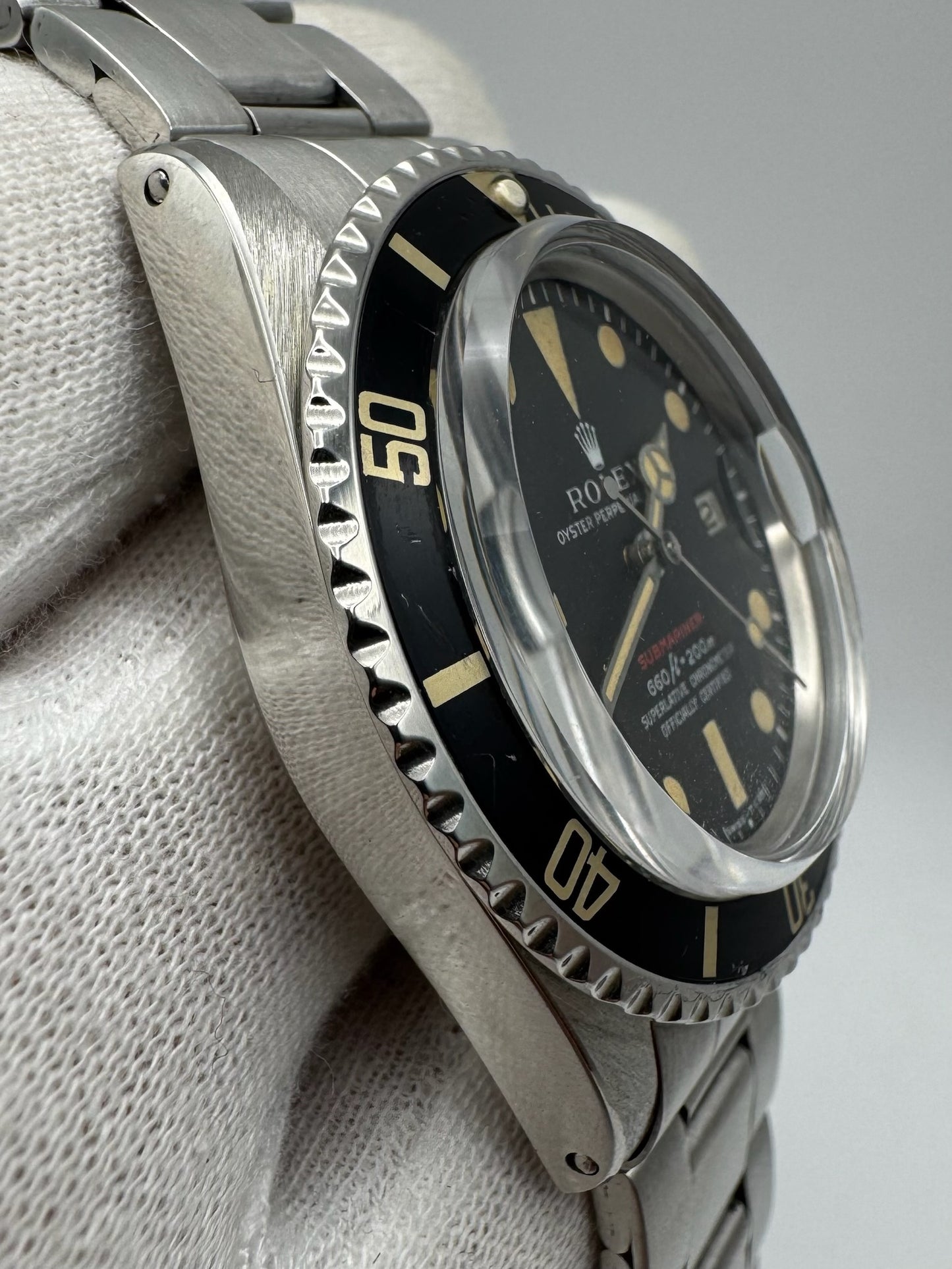 Rolex Submariner Date 1680 Red MK IV Yellow Patina 1969 (Serviced)