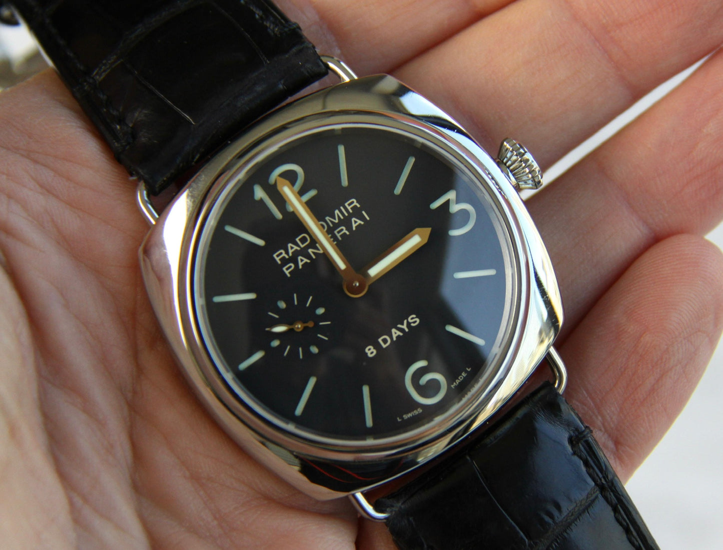 Panerai Radiomir 8 Days PAM190 JLC Movement Black Dial 2006 (Full-Set)