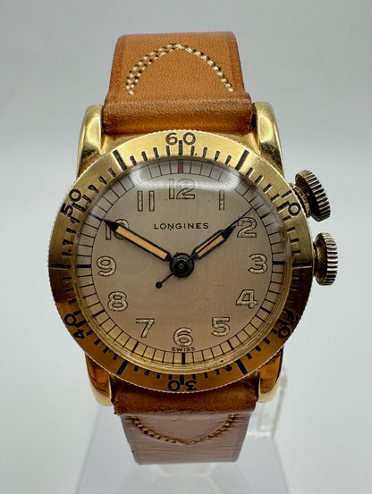 Longines Weems Vintage 14K Yellow Gold Manual Winding 1930 (NOS Serviced)