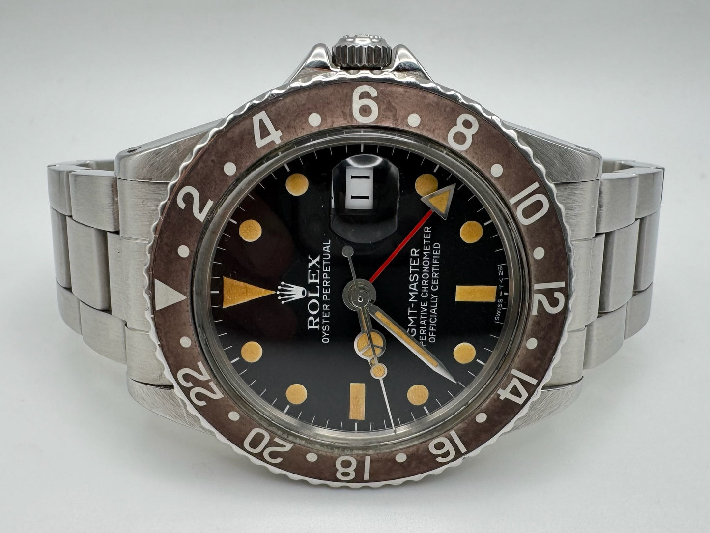 Rolex GMT-Master 1675 Osyter MK4 Pumpkin Patina Brown Insert 1977 (Full-Set/Serviced)
