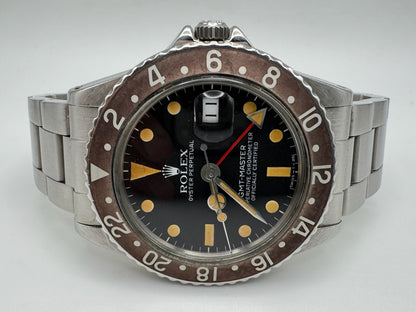 Rolex GMT-Master 1675 Osyter MK4 Pumpkin Patina Brown Insert 1977 (Full-Set/Serviced)