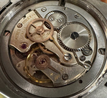 Rolex Oysterdate Precision Full Steel Riveted Tropical Brown Dial 1964 Big Logo Coronet Sword Hands (Serviced)