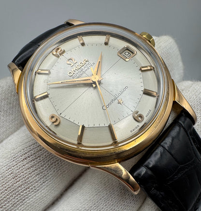 Omega Constellation 18K Rose Gold Silver Pie Pan Dial 1960