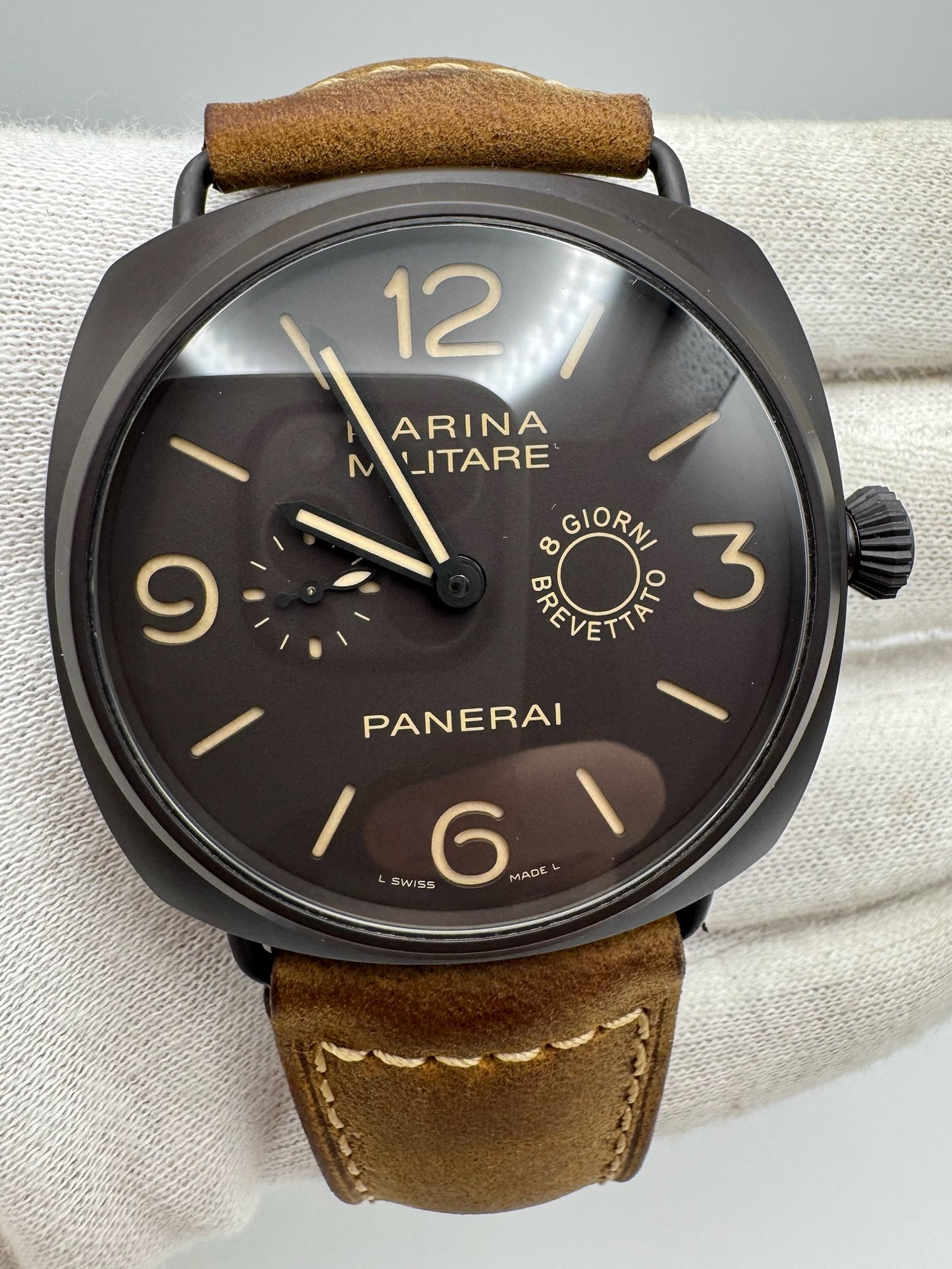 Panerai Radiomir Marina Militare 47 PAM339 Brown Composite Case 8 Days Brown Dial Ltd Edition 1500pcs