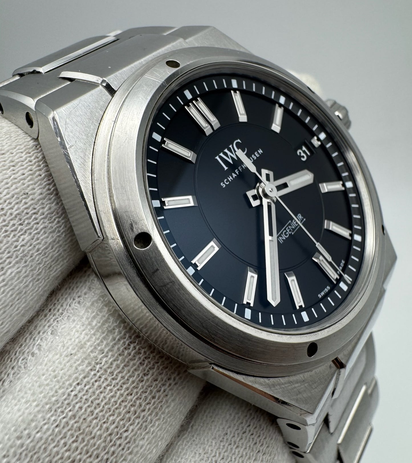 IWC Ingenieur Automatic 40 Full Steel Black Dial 2017 (Full-Set/Unpolished)