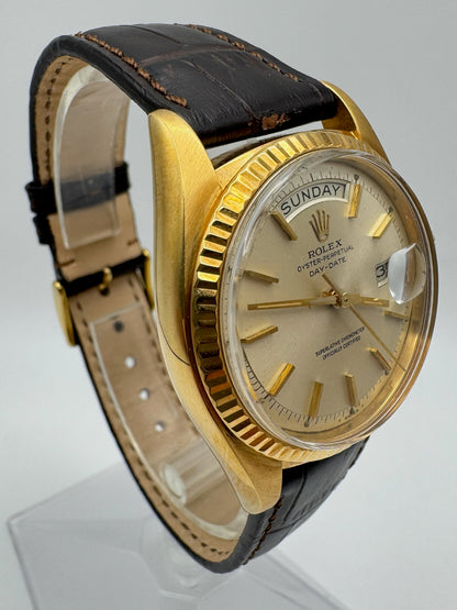 Rolex Day-Date 36 18K Yellow Gold Head Silver Dial 1974 (Serviced)