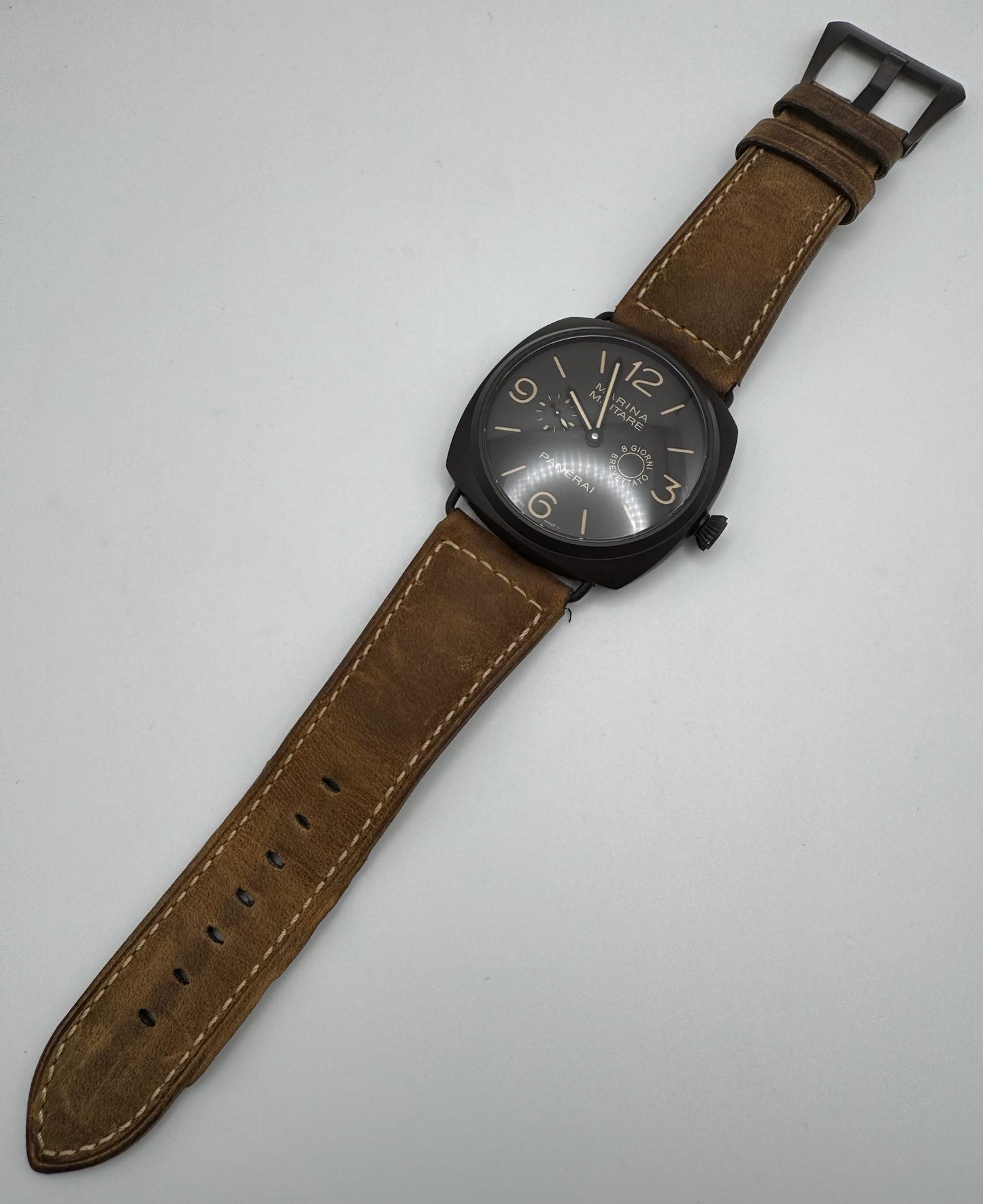 Panerai Radiomir Marina Militare 47 PAM339 Brown Composite Case 8 Days Brown Dial Ltd Edition 1500pcs