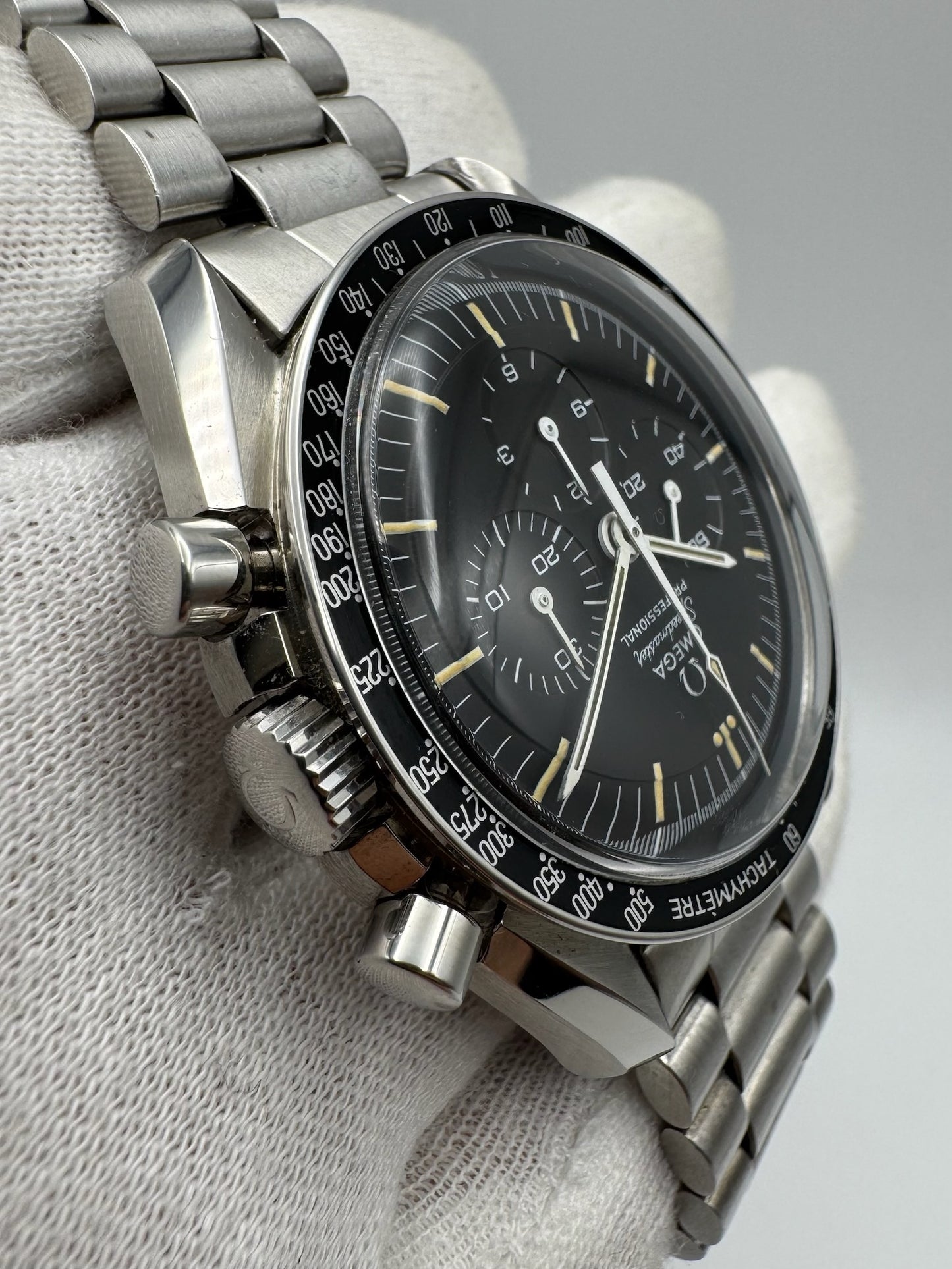 Omega Speedmaster Professional Moonwatch Full Steel Tritium Nice Patina Top Condition 1969