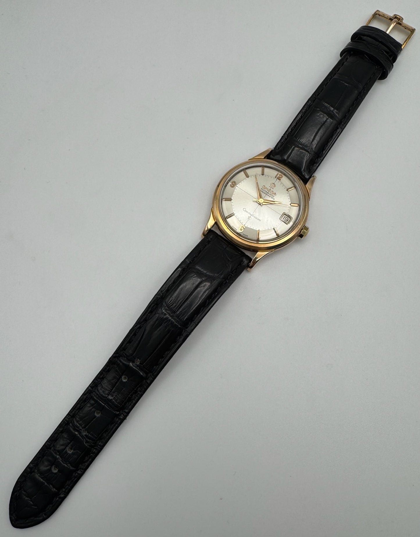 Omega Constellation 18K Rose Gold Silver Pie Pan Dial 1960