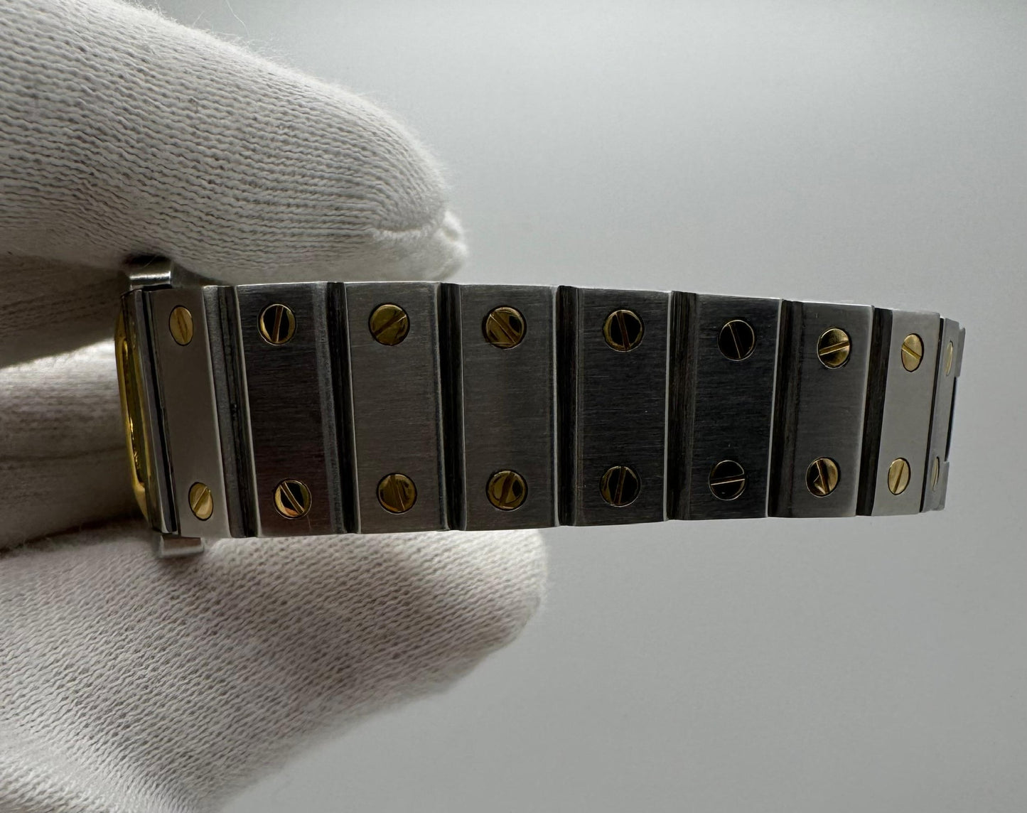 Cartier Santos Octagon Automatic Two-Tone Large Model Ghost/Grey Dial 1990 (Serviced)