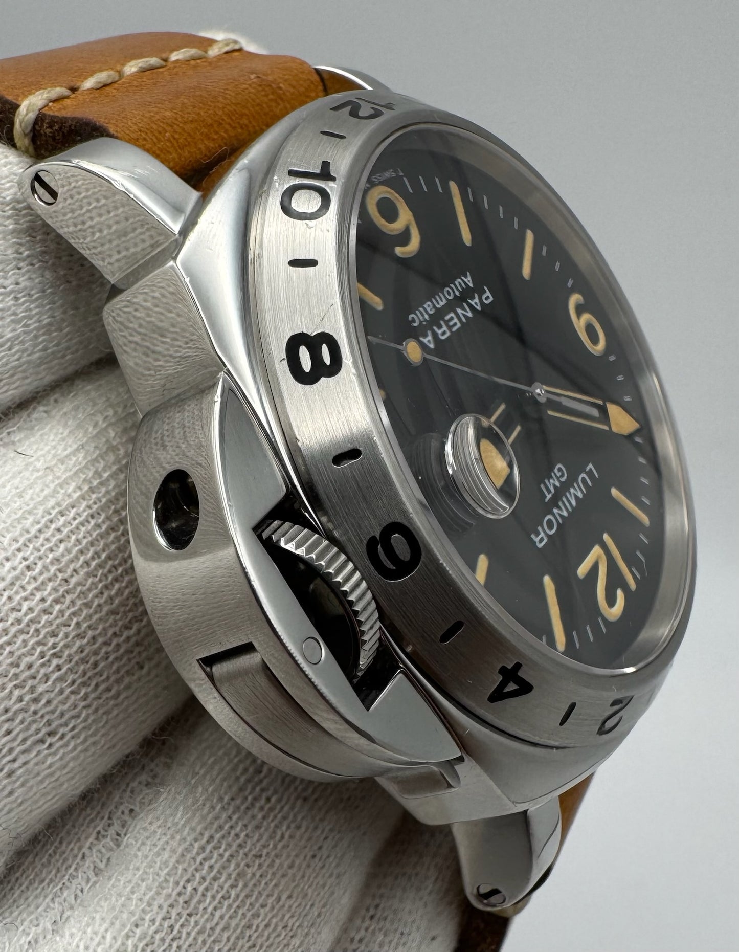 Panerai Luminor GMT PAM23 Automatic 44 A Serial Tritium Dial 1998 (Papers/Unpolished/Serviced)