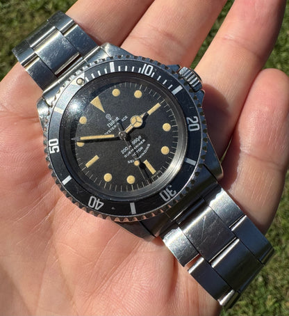 Tudor Submariner 7928 Long 5 Original Insert 1967 (Unpolished)