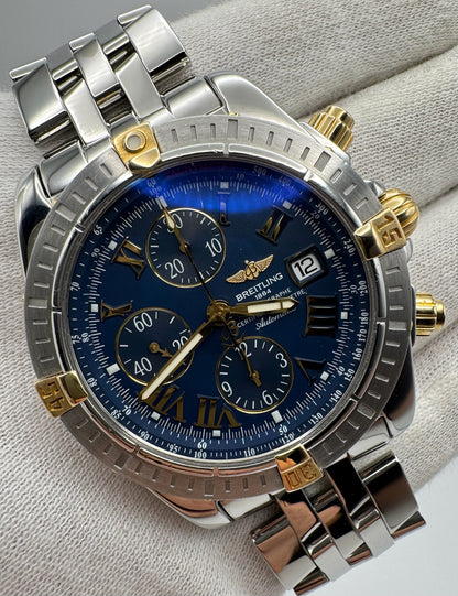 Breitling Chronomat Evolution Two Tone Blue Dial 2008 (Papers/Mint/Serviced)