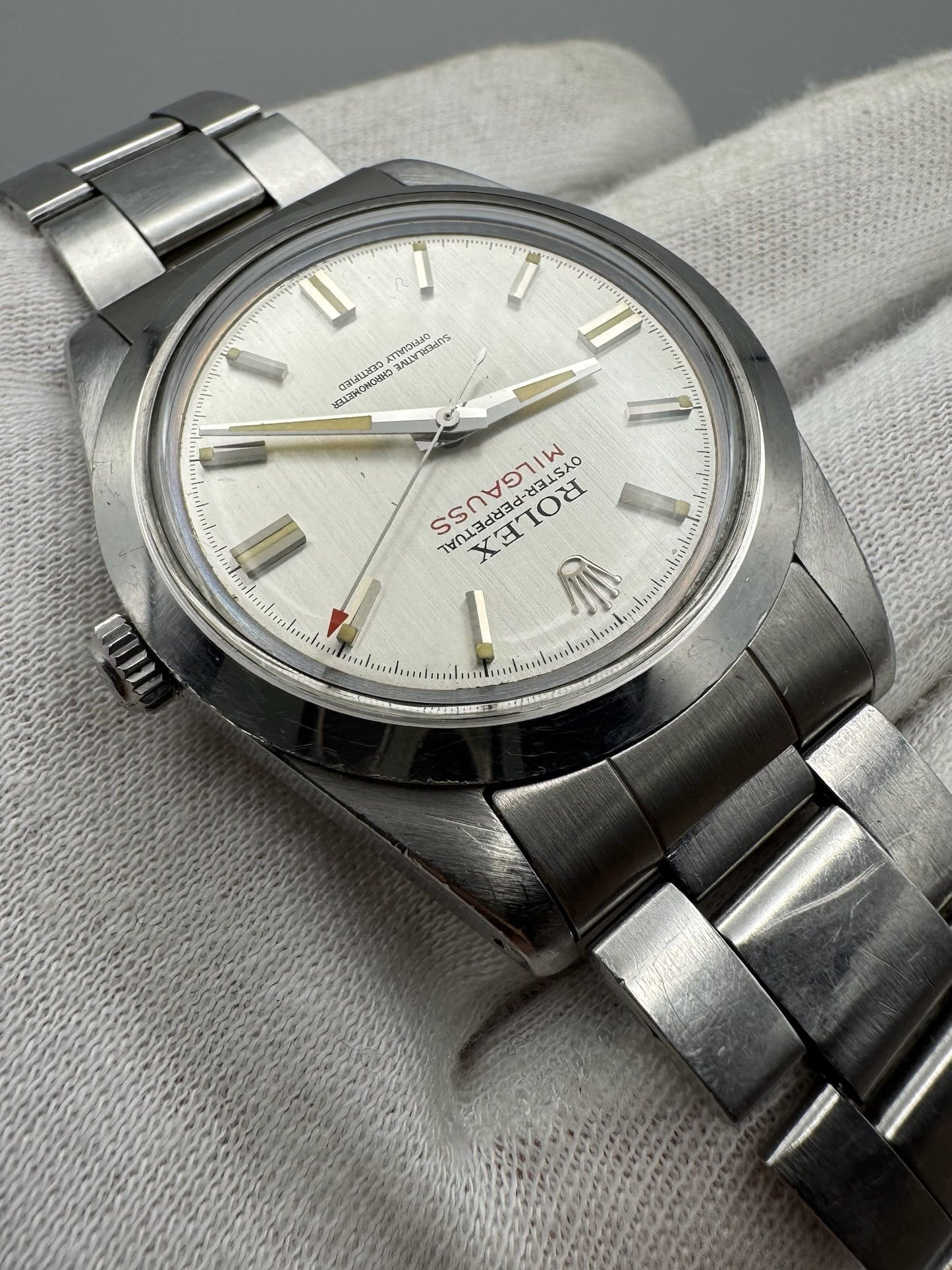 Rolex Milgauss 1019 Full Steel Silver Dial 1970 (Unpolished/Serviced)