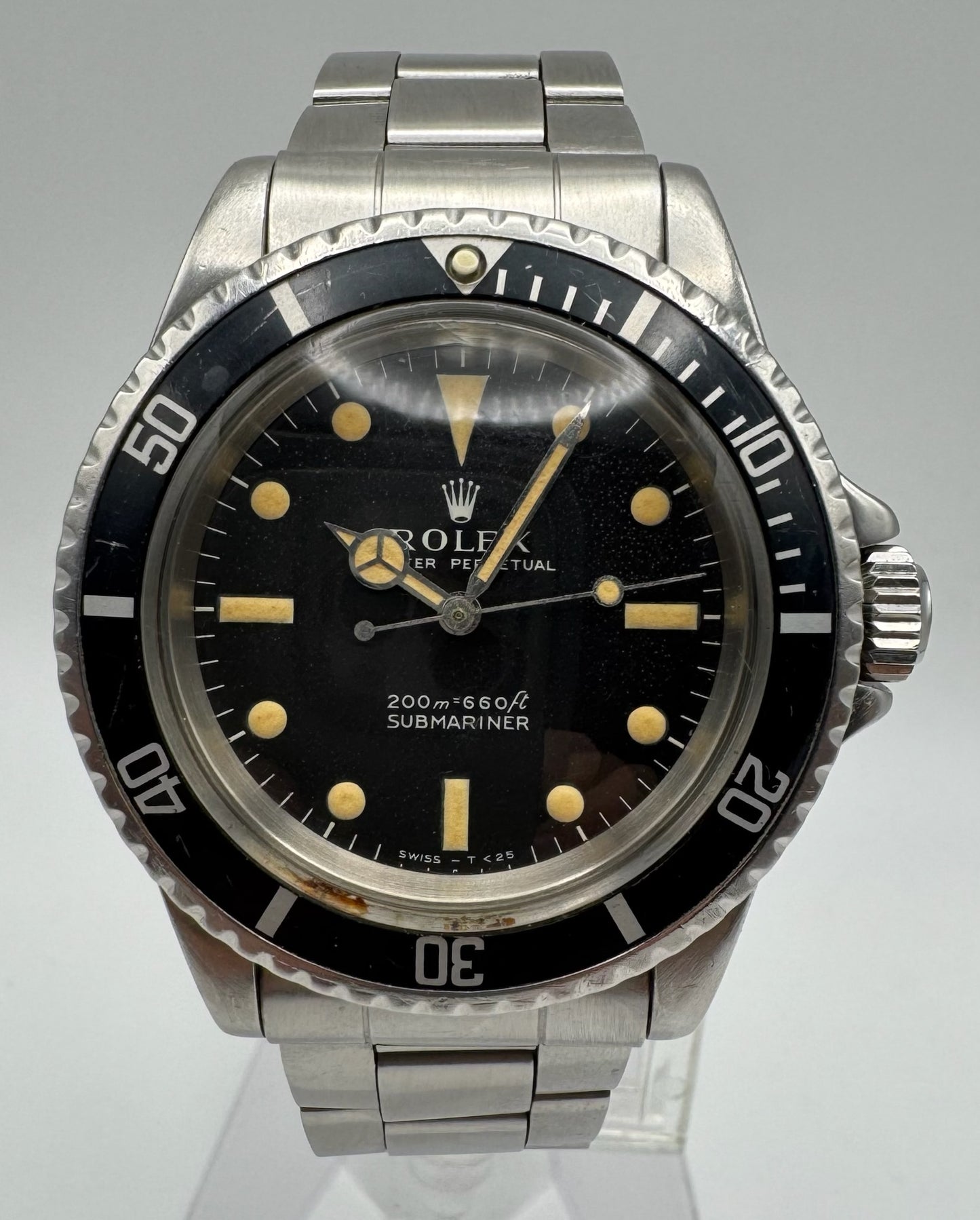 Rolex Submariner No Date 5513 Full Steel “Meters First” Zinc Sulfide Heavy Patina 1967 (Serviced)