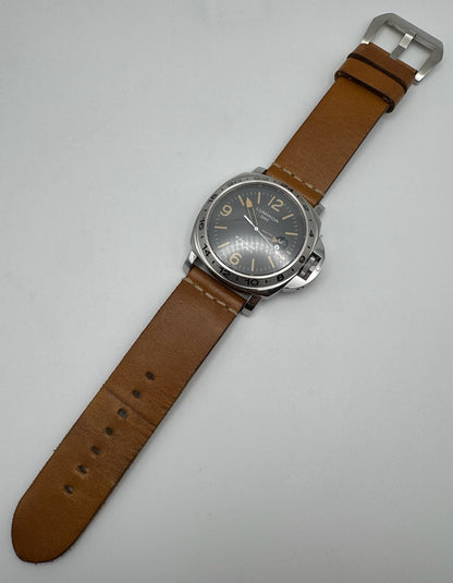 Panerai Luminor GMT PAM23 Automatic 44 A Serial Tritium Dial 1998 (Papers/Unpolished/Serviced)