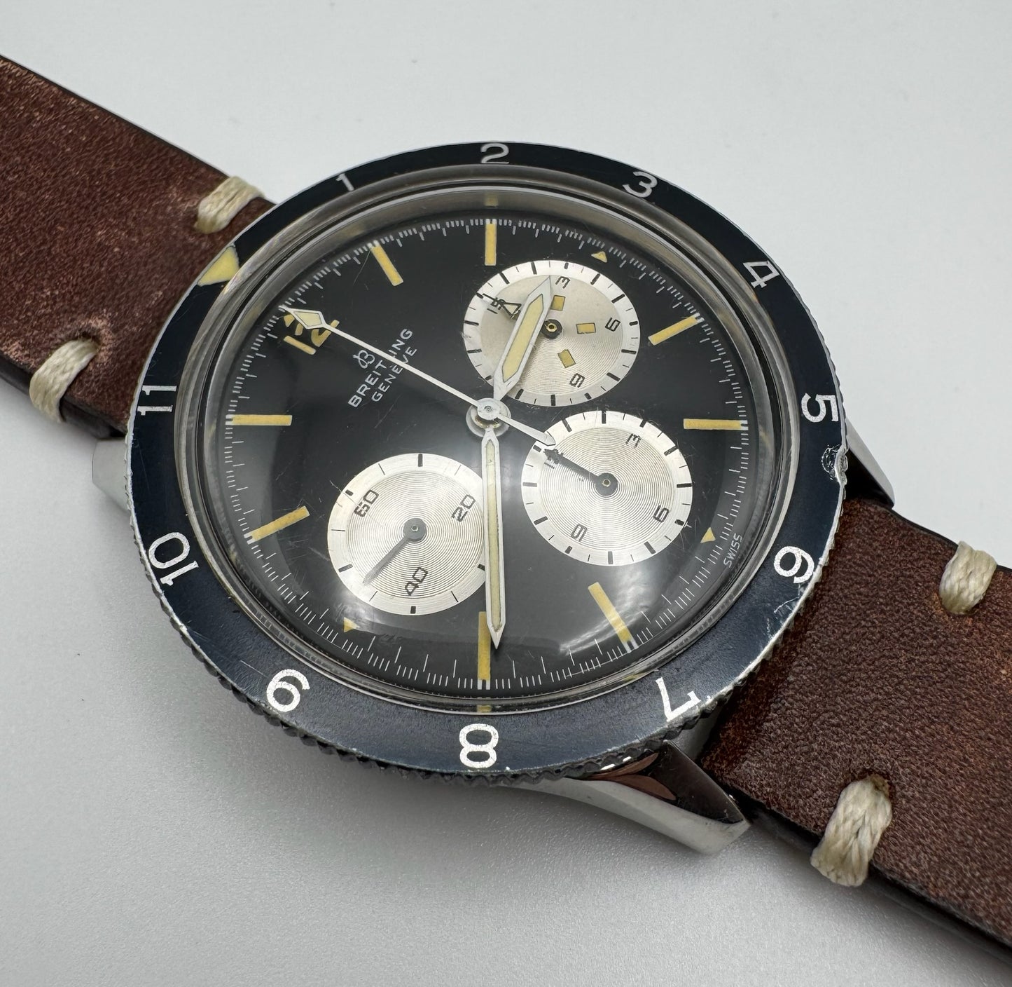 Breitling Co-Pilot Steel 42 Chronograph Yellow Patina (Serviced)